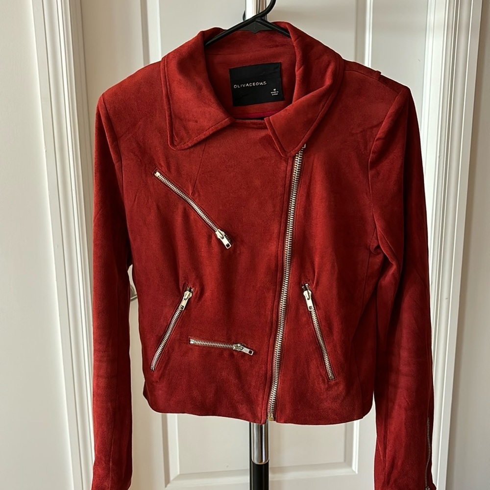 Red suede jacket